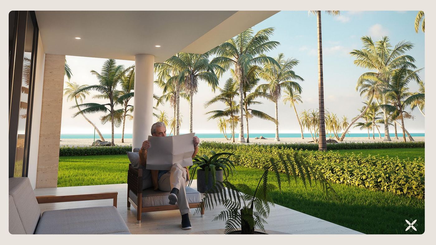 Beachfront patio